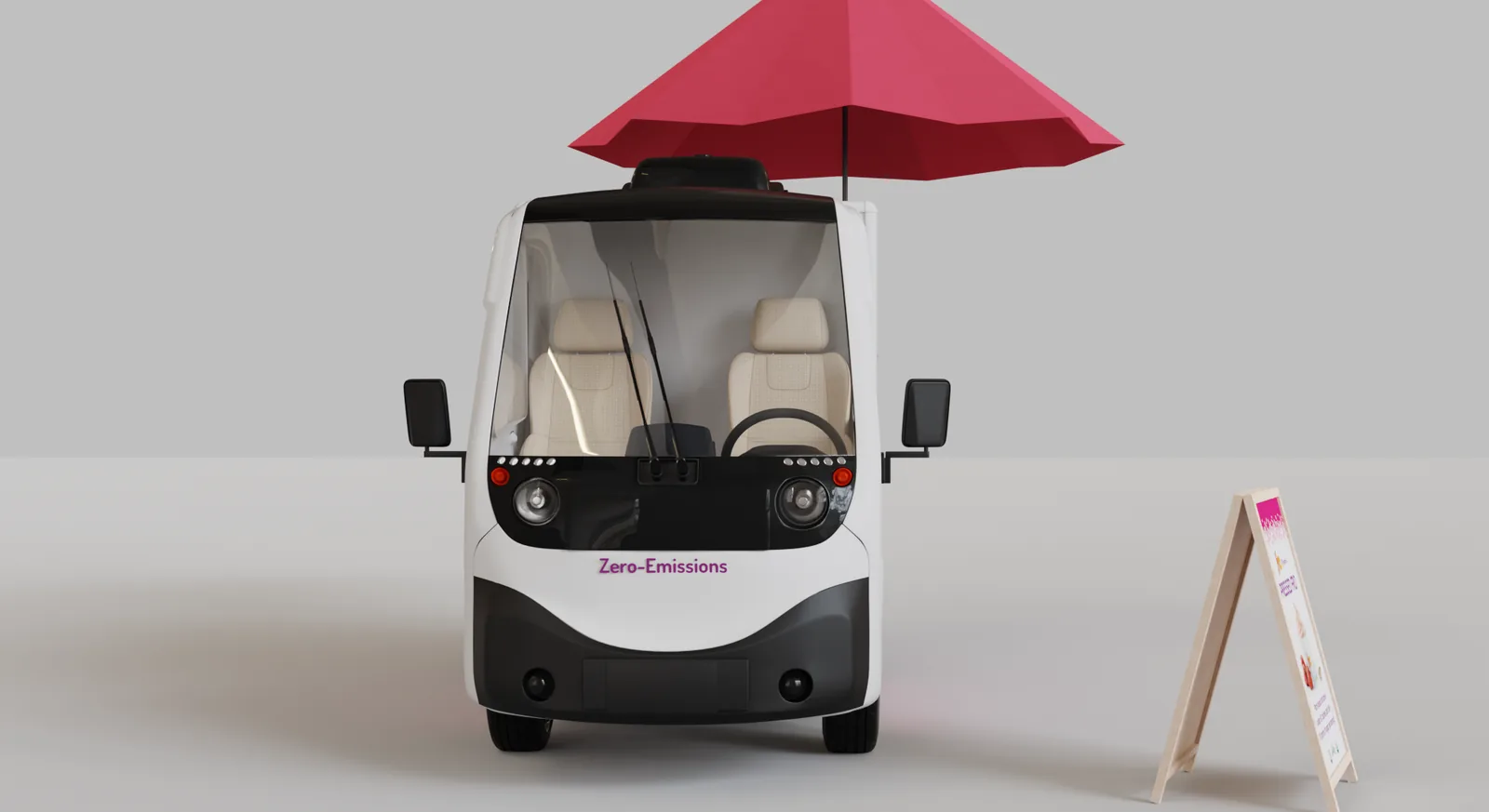 Exterior render of the FRO branded commercial truck